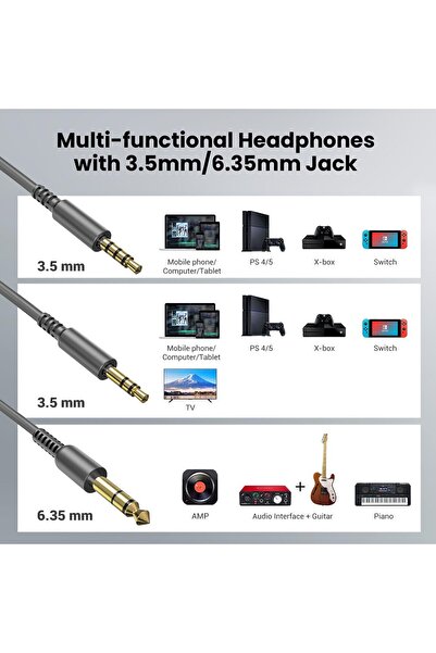 Oneodio Pro10 Wired Over Ear Headphones Hi-Res Studio Monitor & Mixing DJ Stereo Headsets with 50mm