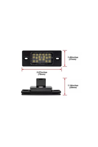 AUTOREY Set de 2 becuri LED pentru numere de bară VW Touareg I BORA Berlina Estate Golf IV Golf 5 Passat B5 VW Tiguan I