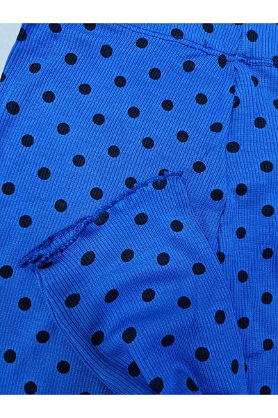 Kyex Pure Dots Girls Summer Polka Dot Blue Leggings
