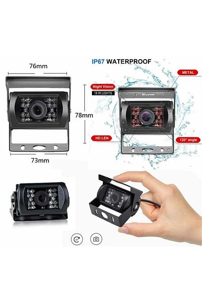 AUTOREY Wireless Rear View Camera Kit Night Vision Transmitter Parking Assistance for Trucks TIR Caravans
