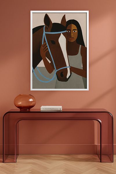 HOMEPACK Pictură unică cu cadru din lemn Pictură poster dintr-o bucată TK/KARINA08