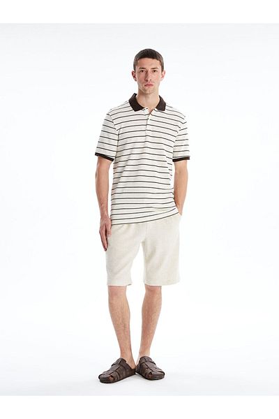 LC Waikiki New Season Polo Collar Striped Combed Cotton Men's T-Shirt - S5Ot83Z8