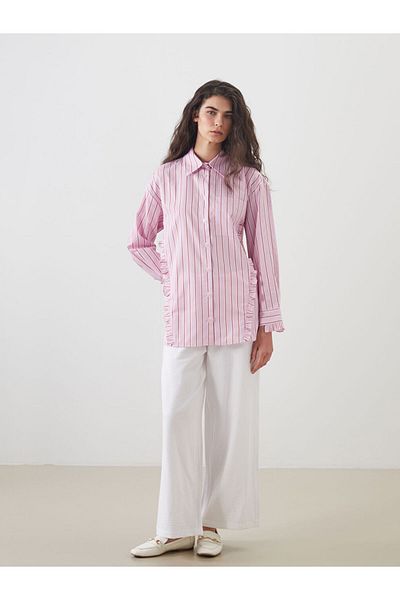 LC Waikiki New Season Striped Oversize Women's Shirt Tunic - S5Mp91Z8