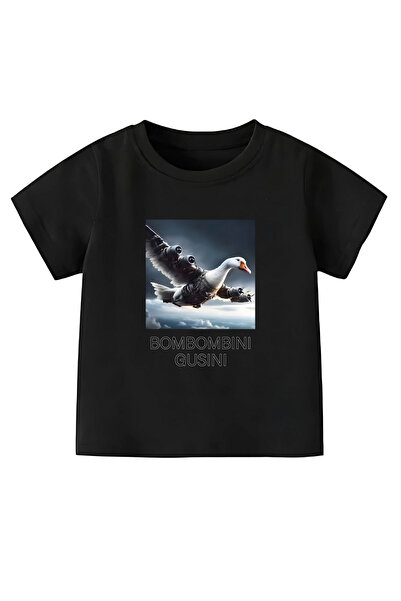 MECH BUTİK Bombombini Gusini με στάμπα ασπρόμαυρο γυναικείο-ανδρικό μπλουζάκι...