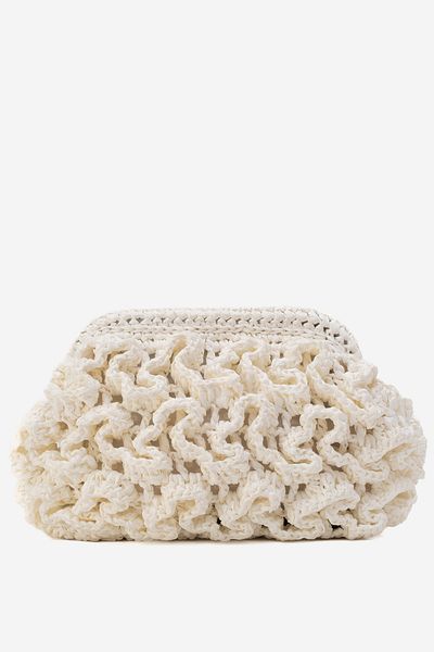 Dericlub Dericlub Women's Straw Handmade Cloud Knitted Crossbody Bag Zy 25006 White