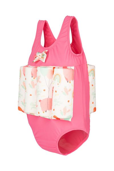 Swimfoam Swim Foam Pink Lamas Swim Aid Does Not Sink Girl's Swimsuit