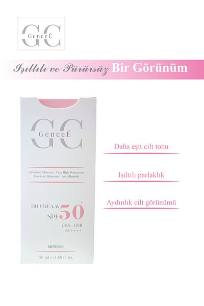 GenceE Spf 50 Pa Bb Cream Medium Skin Tone Equalizing Radiant Intense Concealer