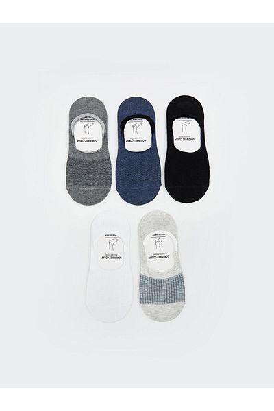 LC Waikiki Мъжки чорапи-балерини с шарки, 5 броя, нов сезон - S5CP14Z8