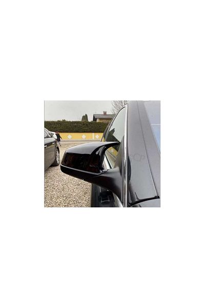 AUTOREY Carcase oglinzi BMW stil M 567 E60 E61 F10 F11 E63 E64 F06 F12 F13 F01 F02 negru lucios stil Batman