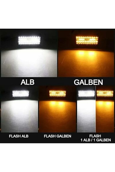 AUTOREY Projector LED Bar Strobe 120W and 7000 Lumens with 5 Functions White and Yellow Light