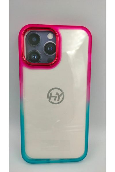 Generic Clear Soft Case Compatible with iPhone 14 MAX(PLUS) with Gradient Color Contrast Edge Style