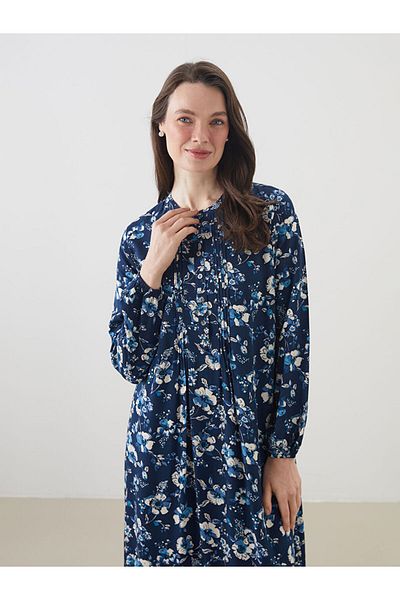 LC Waikiki Νέα σεζόν Crew Neck Floral φόρεμα σε γραμμή Α - S58905Z8