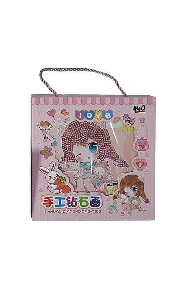 rexa Children’s Diamond Painting Kit with Cartoon Girl Designs and Resin Rhinestones