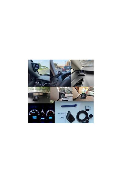 AUTOREY Digital Display Pole Mount Dashboard Multifunctional GPS and OBD2 Car Diagnostic Head-Up Display