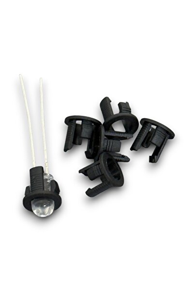 ELEKTROMALL 5mm Plastik Led Yuvası Led Kılıfı - 50 Adet