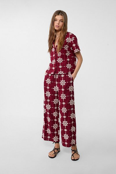 Stradivarius Embroidered culottes