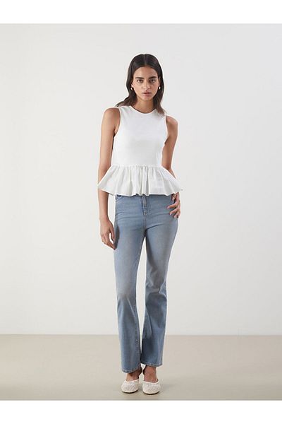 LC Waikiki New Season Crew Neck Ruffle Μπλούζα - S5OR56Z8