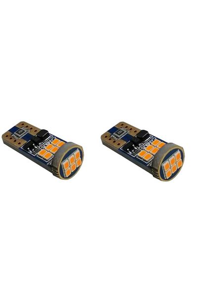 AUTOREY Set of 2 Canbus W5W UltraBright T10 LED Car Bulbs for Parking Dome Lights Trunk Orange Light 3000K
