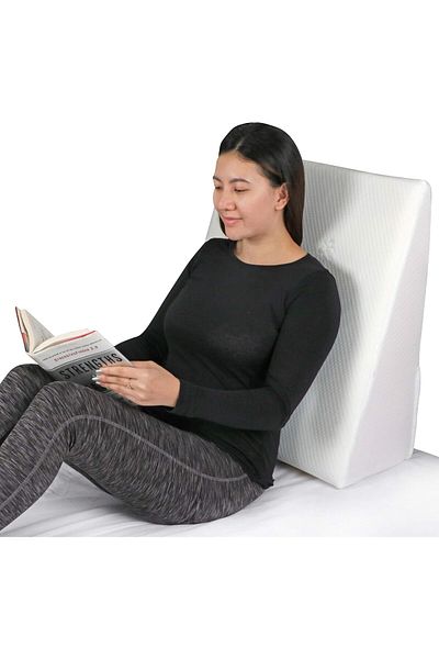 Moon Wedge Pillow for Adults - Adjustable Back Support, Acid Reflux, Snoring Relief, Leg E