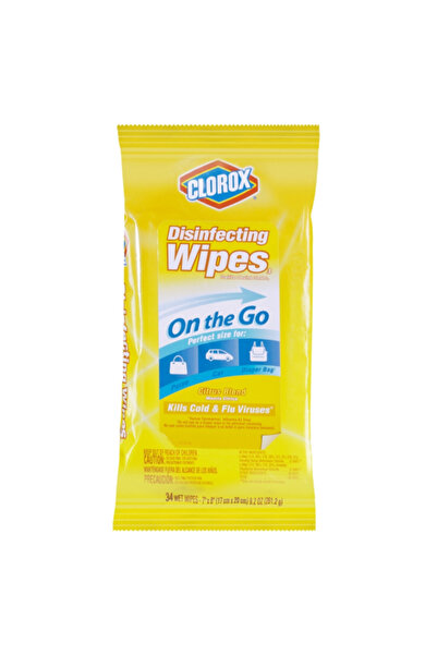 Clorox مناديل مطهرة للسفر برائحة مزيج الحمضيات، 8 × 7 بوصة