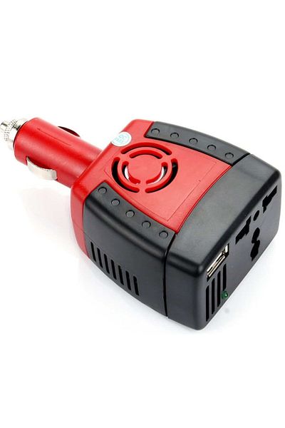 AUTOREY Car Power Inverter 150W DC 12V to AC 220V Cooling Fan EU/UK/USA/AU Plug Adapter and USB 2.1