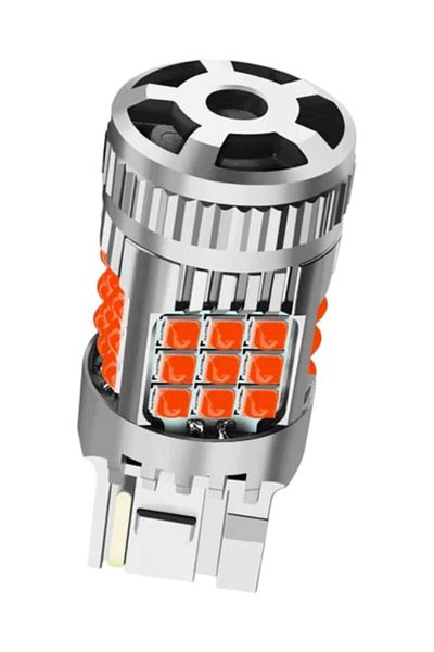 AUTOREY LED Bulb T20 / W21W / 7440 Position or Brake with a Filament 30W 2800LM Red Color 36 SMD 3030