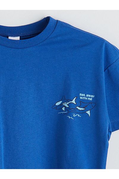 LC Waikiki Tricou pentru băiat cu imprimeu cu gât crew de sezon nou - S5IU76Z1