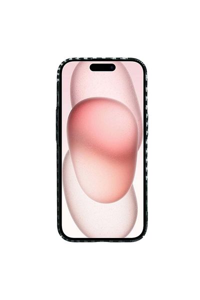 SKYDDAR INNOVATION Case for iPhone 15, carbon texture, Carbonite FiberShell, Gray, sticker set