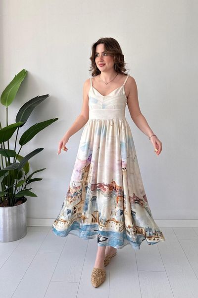 MaziButik Venice Strap Dress Colorful