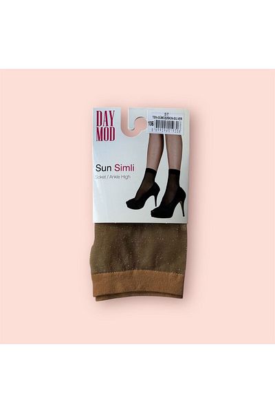 Daymod Women's Black Sun Glitter Socks