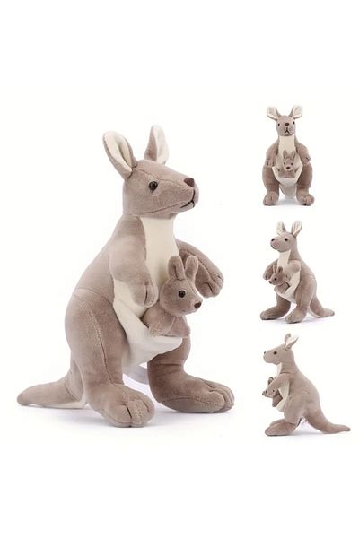 Choice 28cm Mother with 1Baby Adorable Simulation kangaroo Plush Toys Soft Stuffed Animals Funny Mother Kan