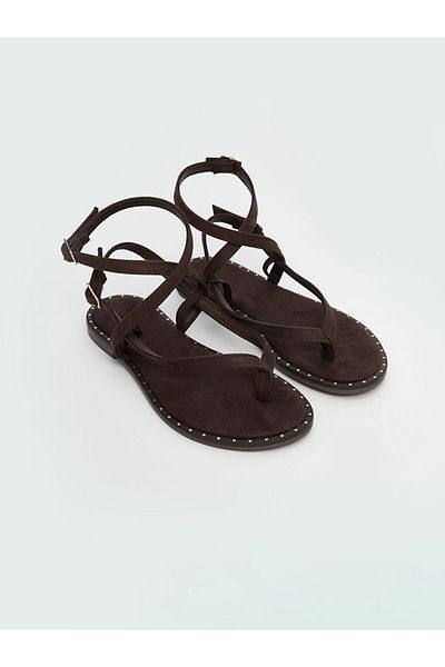 LC Waikiki New Season Suede Look Women's Sandals - S5Mf77Z8