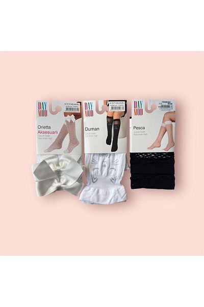 Daymod Girl's Accessory Knee Socks 3-Piece