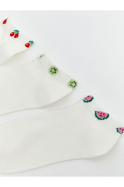 LC Waikiki New Season Printed Women's Booties Socks 5-Piece - S5Cf75Z8