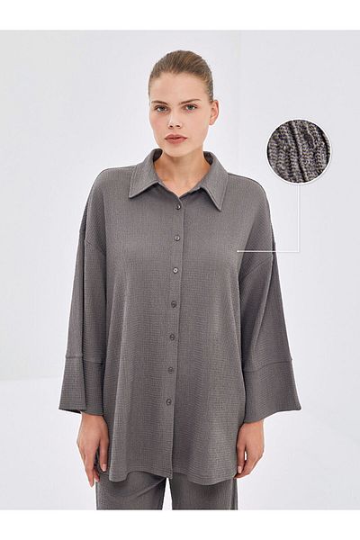 LC Waikiki New Season Textured Oversize Women's Shirt Tunic - S54918Z8