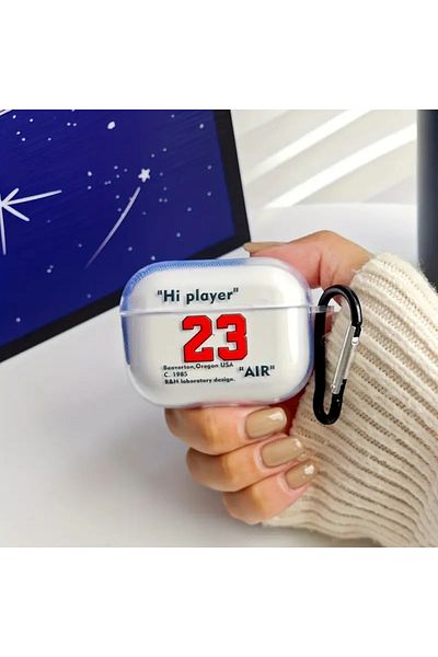 Choice For airpods pro2 WHITE No. 23 Jersey Air Pod Case Cover For Silicone Wireless Earphone For Airpods 1