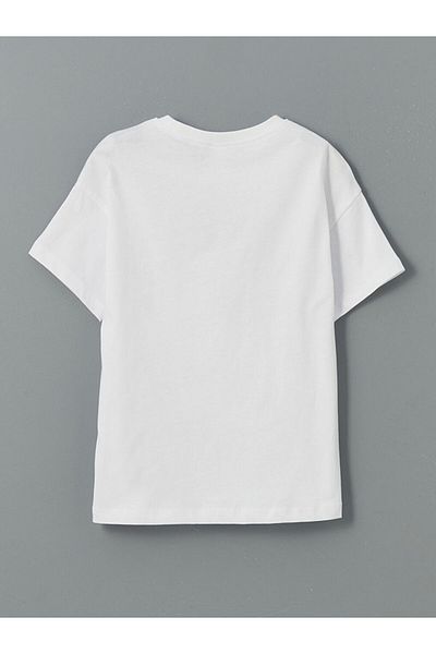 LC Waikiki Tricou pentru băiat cu imprimeu cu gât crew de sezon nou - S5I189Z4