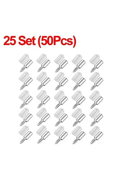 Choice 25Set (50PCS) 100/10PCS Self Tapping Screw Layer Plate Holder Wardrobe Septum Brackets Fixed Screw S
