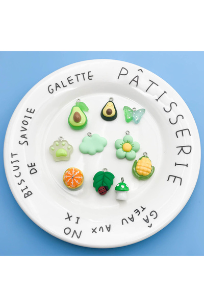 Choice SN533 مزيج عشوائي 10 قطع/حزمة 3D الراتنج لطيف سحر 9 ألوان الصلبة سلسلة...