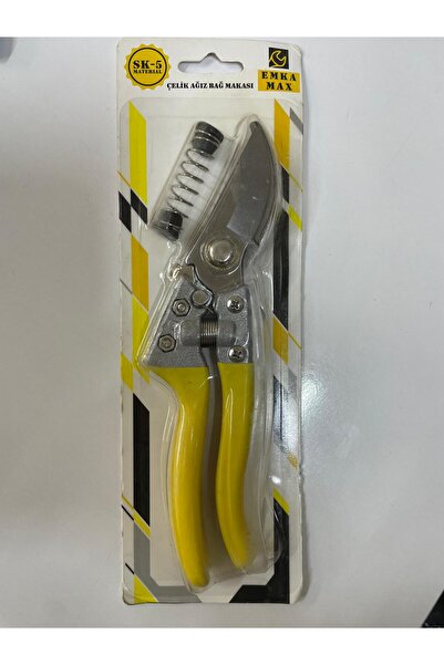 EMKA MAX Çelik Ağız Bağ ve Bahçe Budama Makası Yaylı