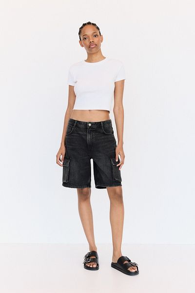 Pull & Bear Denim cargo jorts