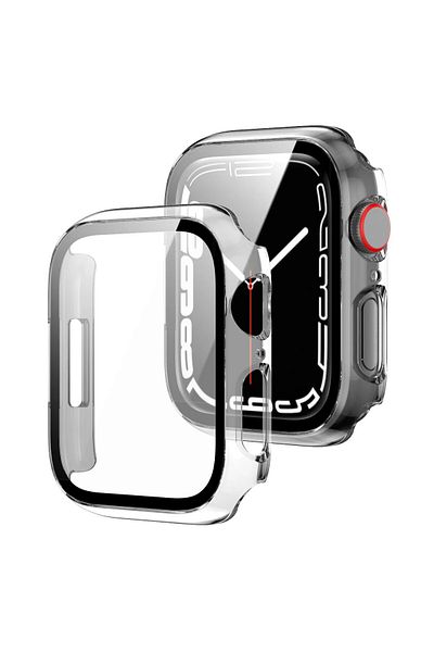 Choice Series 4654 SE 44MM Transparent Tempered Glass+Cover For Apple Watch Case 45mm 41mm 44mm 40mm 42mm S