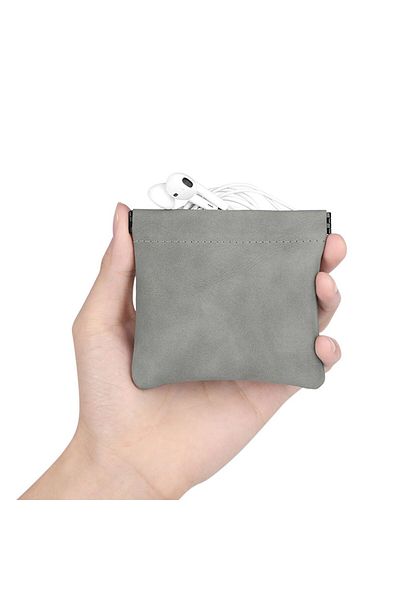 Choice dark gray-S Earphones Storage Bag USB Data Cable Organizer Headphone Accessories memory Card Pouch M