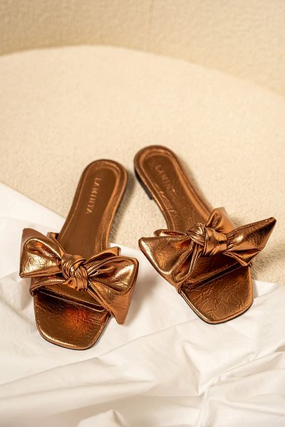 LAMİNTA Papuci de damă Pony Copper Bow