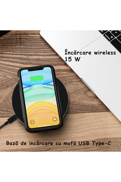 DLMDL Ceramic Mug with Self-Heating, Wireless Charging DLMDL, 15W Phone Charger, 55°C Constant Temperature