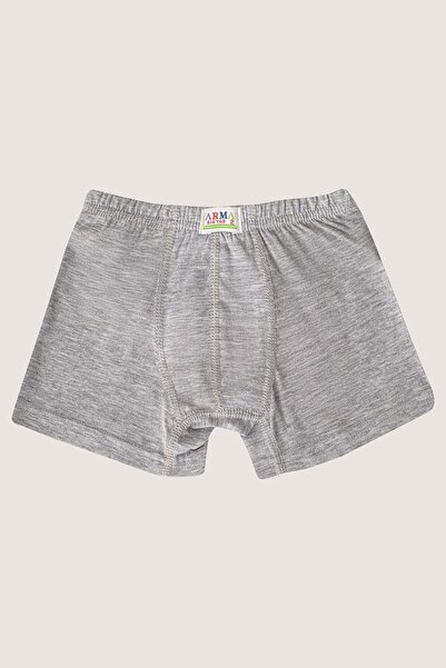 Arma Yıldız Boy's Cotton Soft and Stretchy Lycra Boxer 3 Pack Gray