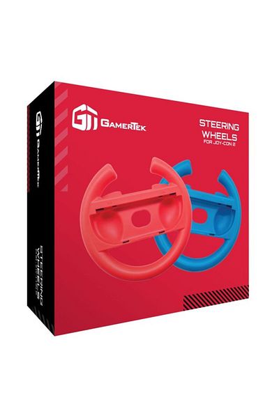 Gamertek عجلة قيادة GamerTek لجهاز Nintendo Switch 2 - إصدار أزرق وأحمر