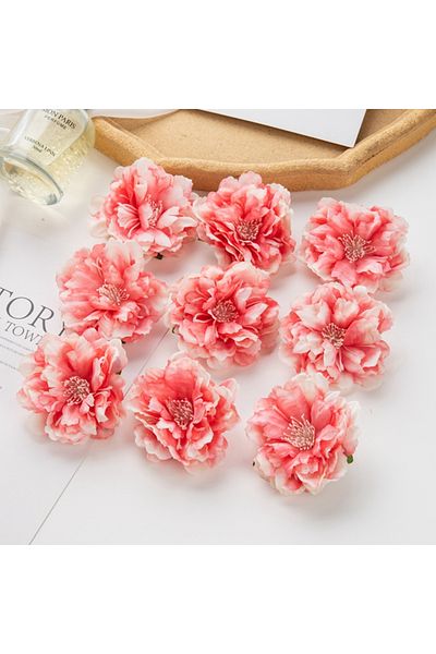 Choice 10pieces Yellow 5/10pcs Artificial Flower Silk Peony Scrapbook Diy Home Vase Christmas Wreath Weddin
