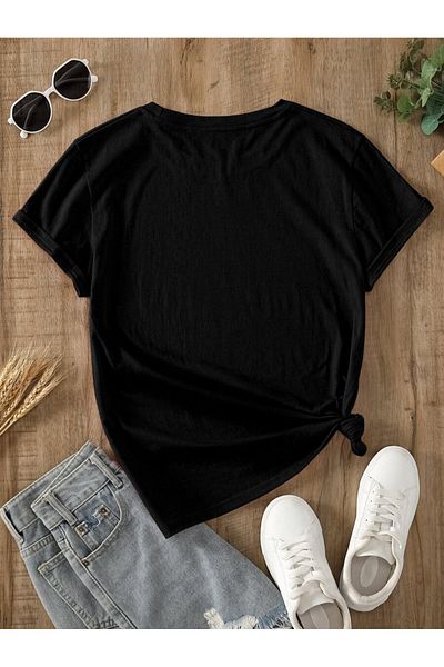 uyguntarz Μπλουζάκι με στάμπα Unisex Jean με σχέδιο καρδιάς