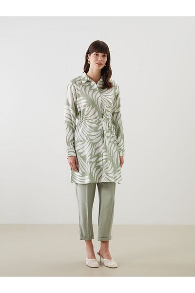 LC Waikiki Beige Patterned Women's Shirt Tunic